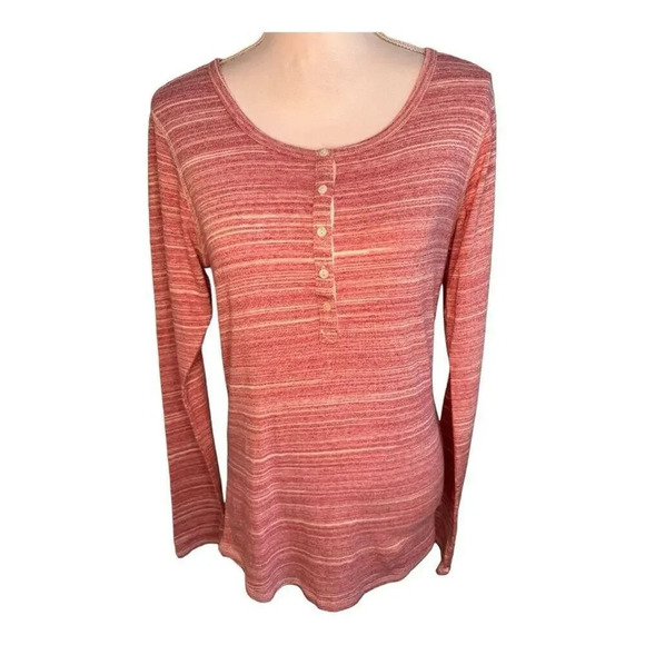 NEW Scotch & Soda‎ Women’s Large Red Serafino Shirt With Rib Structure NWT - Picture 1 of 7